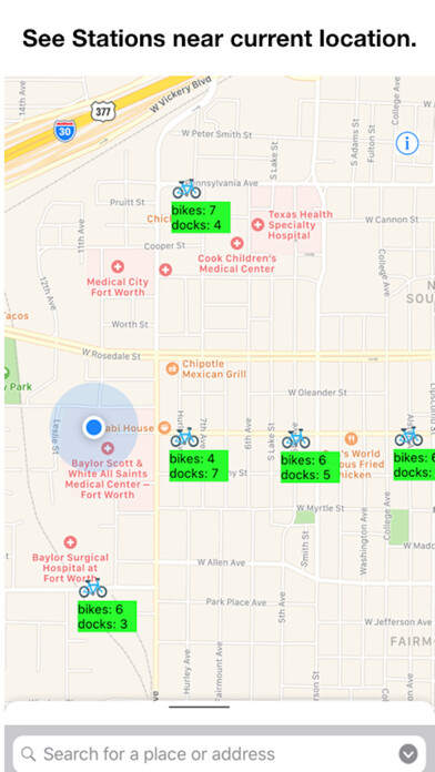 Emulate iPhone app Bike Stations Fort Worth using MyAndroid Emulate iPhone app Bike Stations Fort Worth using MyAndroid