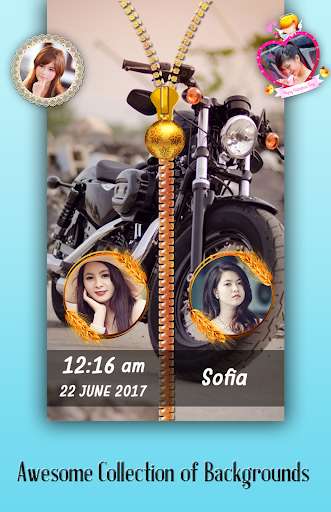 Run android online APK Bike Zipper Lock Screen from MyAndroid or emulate Bike Zipper Lock Screen using MyAndroid