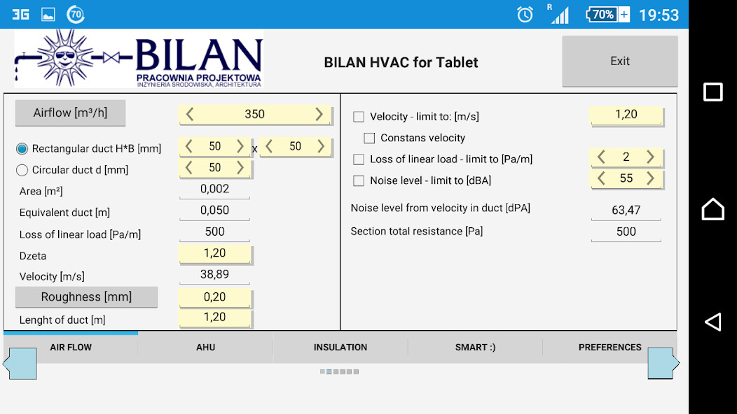 Emulate Android APK Bilan HVAC Simple for Tablet Emulate Android APK Bilan HVAC Simple for Tablet