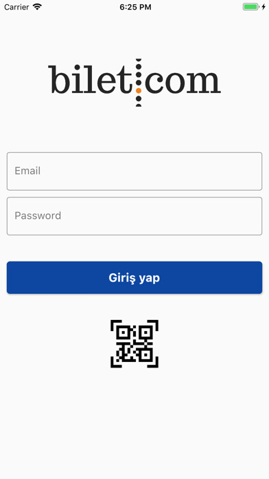 Emulate iPhone app Bilet.com QR Okuyucu using MyAndroid
