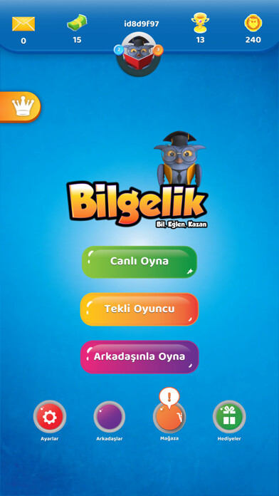 Emulate iPhone app Bilgelik Online Word Game using MyAndroid Emulate iPhone app Bilgelik Online Word Game using MyAndroid
