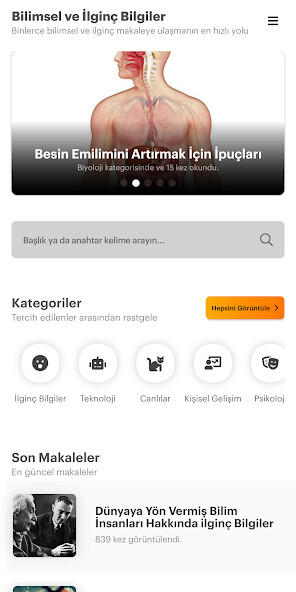 Run android online APK Bilimsel Bilgiler from MyAndroid or emulate Bilimsel Bilgiler using MyAndroid