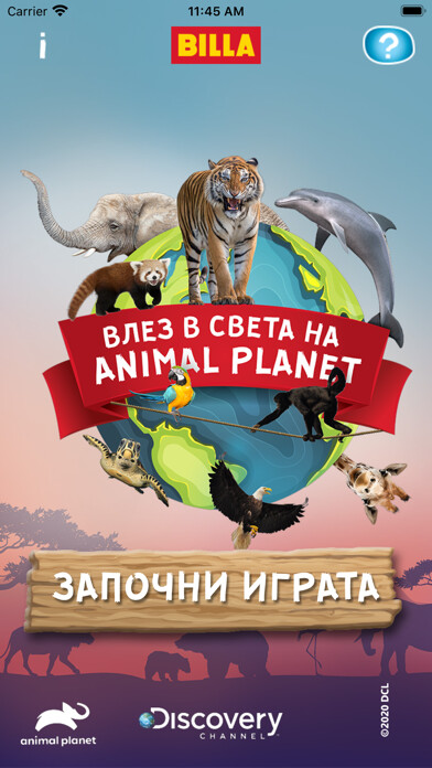 Emulate iPhone app BILLA Animal Planet using MyAndroid