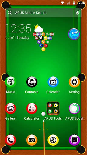 Run android online APK Billiards APUS Launcher theme from MyAndroid or emulate Billiards APUS Launcher theme using MyAndroid Run android online APK Billiards APUS Launcher theme from MyAndroid or emulate Billiards APUS Launcher theme using MyAndroid