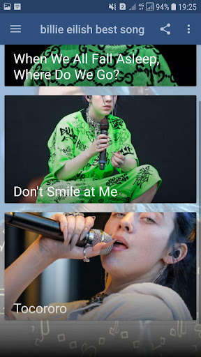 Run android online APK Billie Eilish Best Song Mp3 from MyAndroid or emulate Billie Eilish Best Song Mp3 using MyAndroid