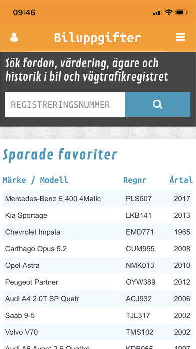 Emulate iPhone app Biluppgifter using MyAndroid Emulate iPhone app Biluppgifter using MyAndroid