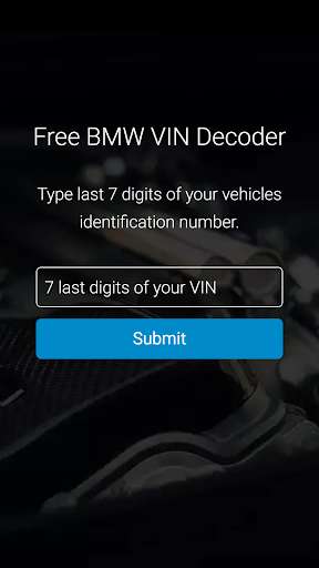Run android online APK Bimmer VIN Decoder for BMW from MyAndroid or emulate Bimmer VIN Decoder for BMW using MyAndroid