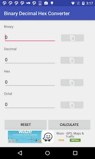 Emulate Android APK Binary Decimal Hex Converter Emulate Android APK Binary Decimal Hex Converter