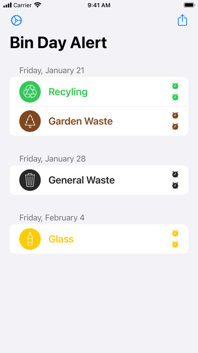 Emulate iPhone app Bin Day Alert using MyAndroid Emulate iPhone app Bin Day Alert using MyAndroid