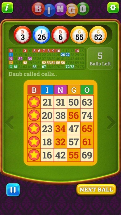 Emulate iPhone app Bingo Classic Multi using MyAndroid