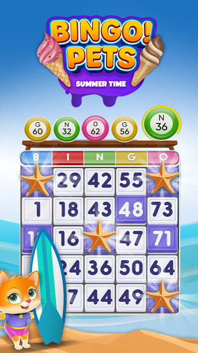 Emulate iPhone app Bingo Pets 2023: holiday aloha using MyAndroid
