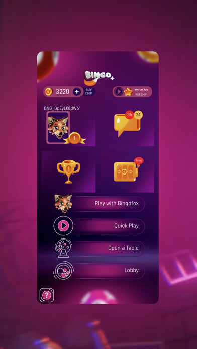 Emulate iPhone app Bingo Plus Game using MyAndroid