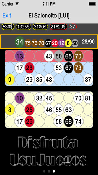 Emulate iPhone app Bingo UsuBingo using MyAndroid