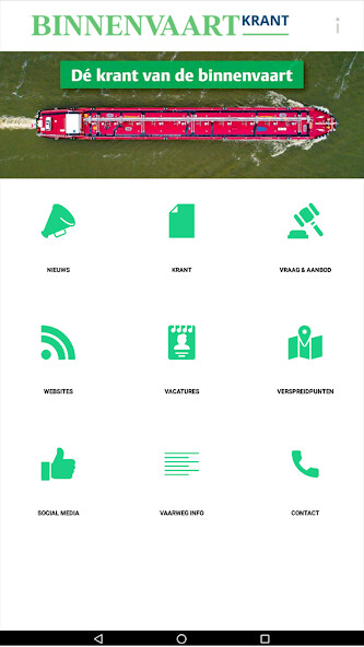 Emulate iPhone app Binnenvaartkrant using MyAndroid