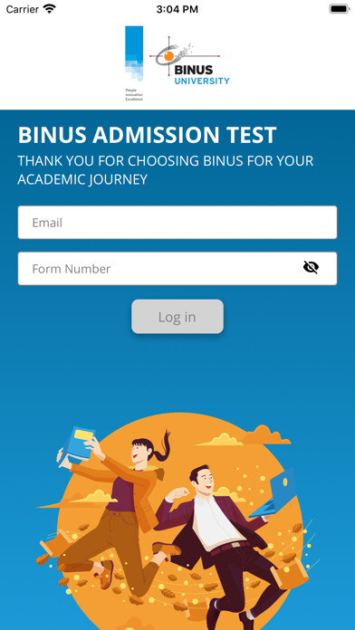 Emulate iPhone app Binus Admission Test using MyAndroid