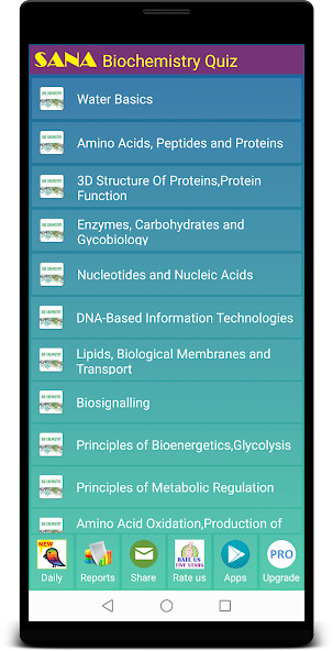 Run android online APK Biochemistry Quiz from MyAndroid or emulate Biochemistry Quiz using MyAndroid