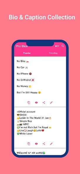 Run android online APK Bio for Insta- Attitude Bio from MyAndroid or emulate Bio for Insta- Attitude Bio using MyAndroid