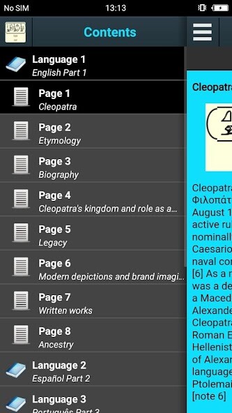 Run android online APK Biography of Cleopatra from MyAndroid or emulate Biography of Cleopatra using MyAndroid