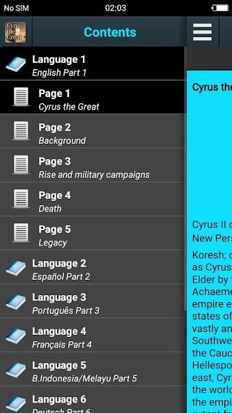 Run android online APK Biography of Cyrus the Great from MyAndroid or emulate Biography of Cyrus the Great using MyAndroid