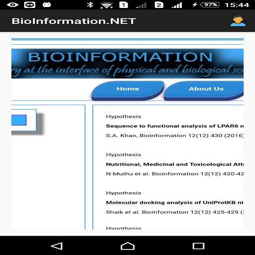 Run android online APK BioInformation from MyAndroid or emulate BioInformation using MyAndroid