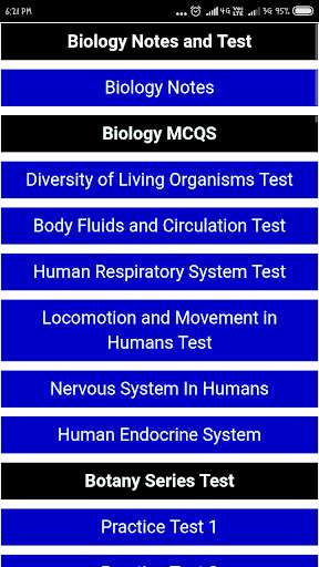 Run android online APK Biology Notes and Test from MyAndroid or emulate Biology Notes and Test using MyAndroid