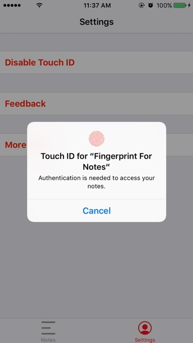 Emulate iPhone app Biometric Notes using MyAndroid