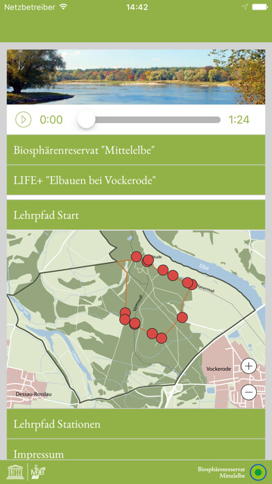 Emulate iPhone app Biosphärenreservat Elbe using MyAndroid Emulate iPhone app Biosphärenreservat Elbe using MyAndroid