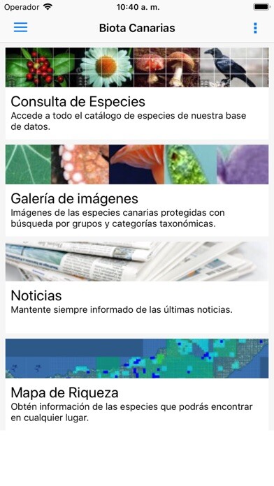 Emulate iPhone app Biota-Canarias using MyAndroid Emulate iPhone app Biota-Canarias using MyAndroid