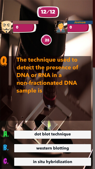 Emulate iPhone app Biotechnology test Quiz using MyAndroid Emulate iPhone app Biotechnology test Quiz using MyAndroid