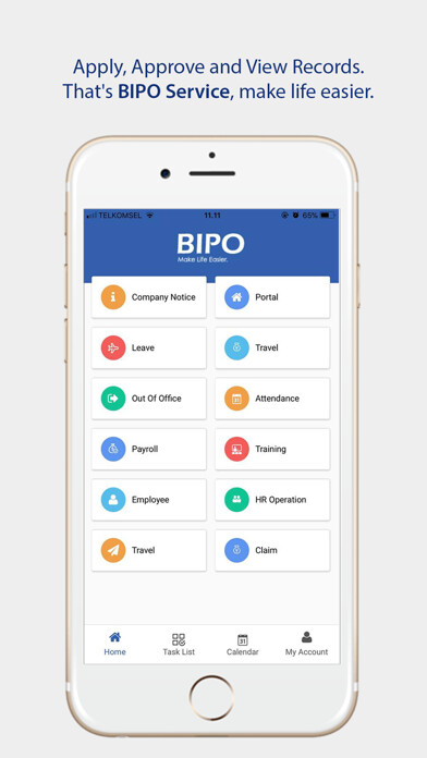 Emulate iPhone app BIPO HRMS using MyAndroid