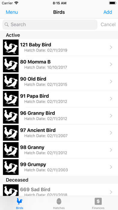 Emulate iPhone app birdBreeder using MyAndroid