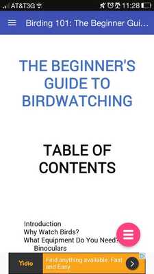 Emulate Android APK Birding 101: Birdwatching Book