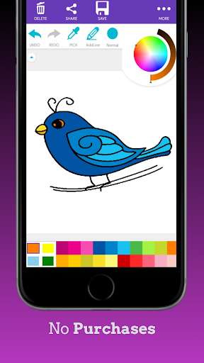 Run android online APK Birds Coloring Book for Adults from MyAndroid or emulate Birds Coloring Book for Adults using MyAndroid