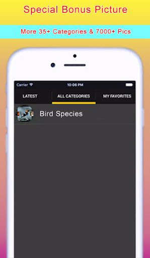 Emulate Android APK Bird Species