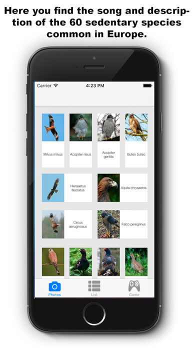 Emulate iPhone app Birds Songs App, ornithology using MyAndroid Emulate iPhone app Birds Songs App, ornithology using MyAndroid
