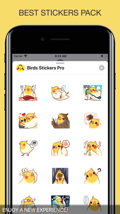 Emulate iPhone app Birds Stickers Pro using MyAndroid
