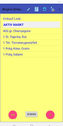 Run android online APK Birgers shoppinglist from MyAndroid or emulate Birgers shoppinglist using MyAndroid