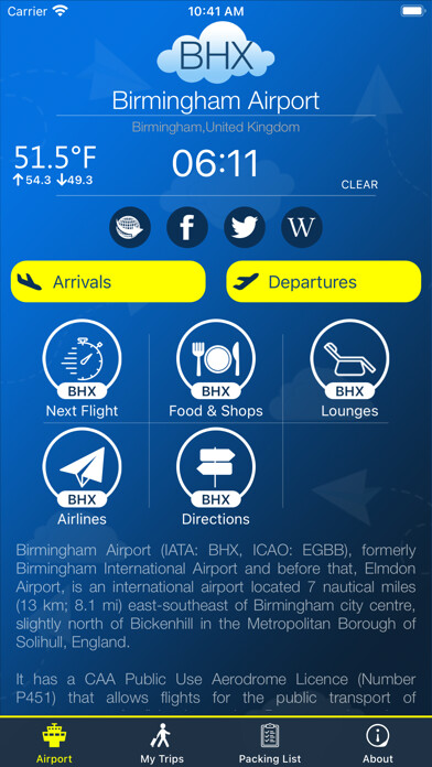 Emulate iPhone app Birmingham Airport BHX + Radar using MyAndroid Emulate iPhone app Birmingham Airport BHX + Radar using MyAndroid