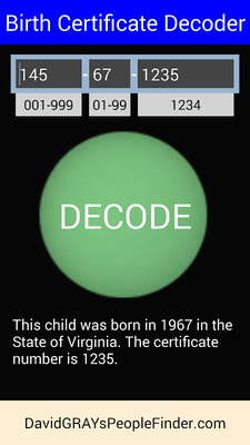 Emulate Android APK Birth Certificate Decoder Emulate Android APK Birth Certificate Decoder