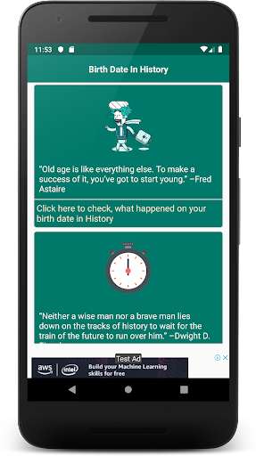 Run android online APK Birth Date In History from MyAndroid or emulate Birth Date In History using MyAndroid