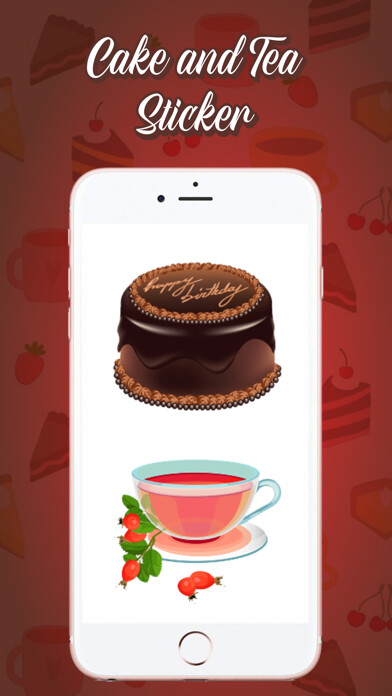 Emulate iPhone app Birthday Cake & Tea Stickers using MyAndroid