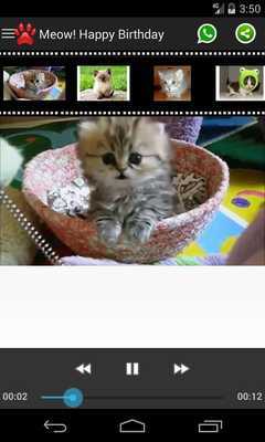 Emulate Android APK Birthday cat video/card/voice