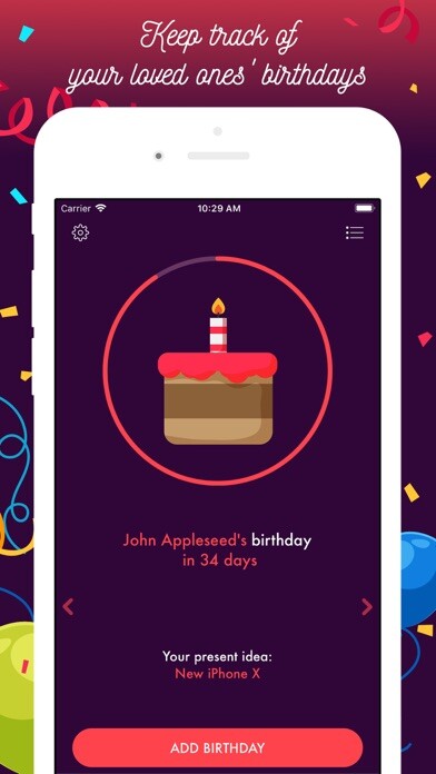 Emulate iPhone app Birthday Countdown Timer using MyAndroid Emulate iPhone app Birthday Countdown Timer using MyAndroid