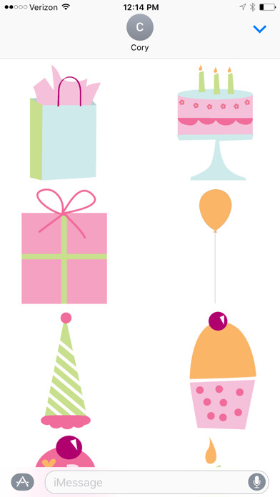 Emulate iPhone app Birthday Design Sticker Pack using MyAndroid Emulate iPhone app Birthday Design Sticker Pack using MyAndroid