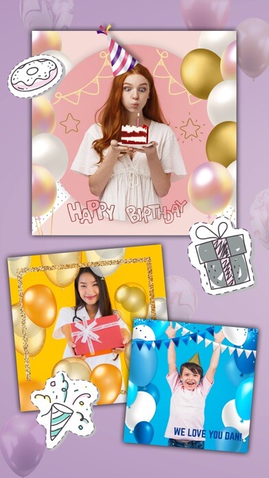 Emulate iPhone app Birthday Frames Collection. using MyAndroid