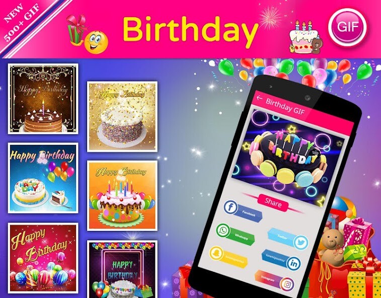 Emulate Android APK Birthday GIF