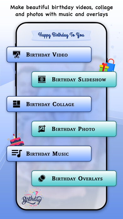 Emulate iPhone app Birthday Music Video Maker using MyAndroid
