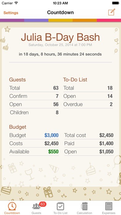 Emulate iPhone app Birthday & Party Planner using MyAndroid Emulate iPhone app Birthday & Party Planner using MyAndroid
