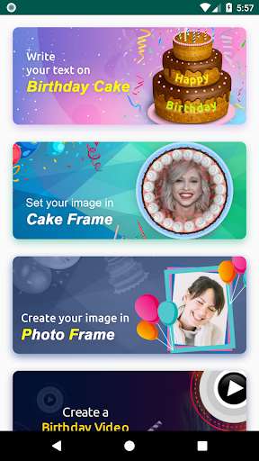 Run android online APK Birthday photo frame, Birthday greeting card maker from MyAndroid or emulate Birthday photo frame, Birthday greeting card maker using MyAndroid