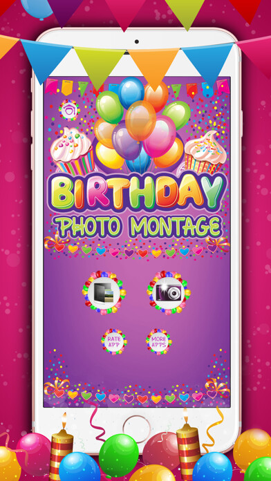 Emulate iPhone app Birthday Photo Montage Frame using MyAndroid